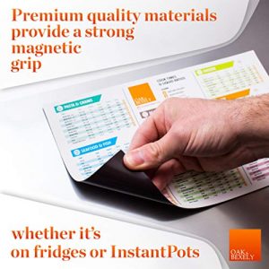 Pressure Cooker Accessories - Insta Pot Cheat Sheet Magnet Set - Instant Pot Times Cookbook