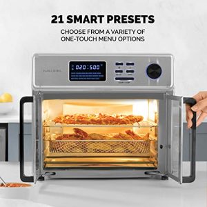 Kalorik MAXX® Complete Digital Air Fryer Oven AFO 50253 OW | 26 Quart 10-in-1 Countertop Toaster Oven Air Fryer Combo| Up to 500° | 14 Accessories & 60-recipe Cookbook | 21 presets | 1750W | Stainless Steel…