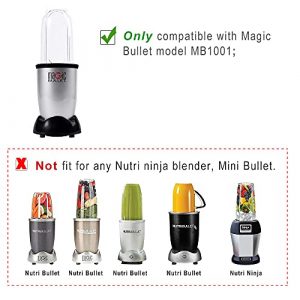 4 Piece Set 22oz Tall Replacement Blender Cup With Flip Top to Go Lid and Handle Compatible with Magic Bullet Cups Travel Mugs 250w MB1001 Blender Juicer Mixer