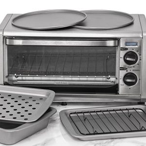 G & S Metal Products Company OvenStuff Personal Size 6-Piece Toaster Oven Set-Non-Stick Baking Pans, Easy to Clean and Perfect for Single Servings, Silver