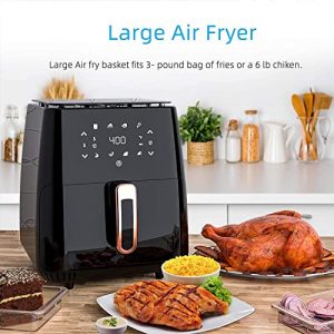 7 Quart Air Fryer, 1700W Electric Air Fryers with LED Digital Touchscreen, 8-in-1 Presets Air Fryer for Roasting/Baking/Grilling
