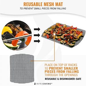 Air Fryer Reusable Liner Accessories for Ninja Foodi Grill 5-in-1 AG301, Air Fryer 4qt Ninja Foodi Accessories, Heat Resistant Liners, Food Safe, Easy Clean Silicone Mat for Air Fryer by INFRAOVENS