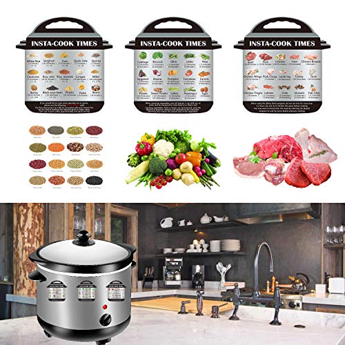Accessories Set Compatible with Instant Pot 6 QT, with Tempered Glass Lid Sealing Rings and 2 Steamer Basket for Instapot 6 Quart