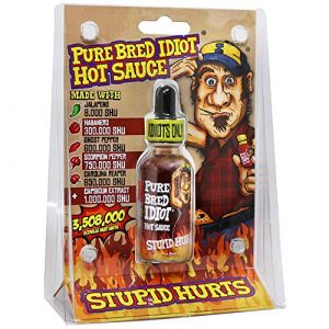Pure Bred Premium Gourmet Idiot Hot Sauce - Ultimate Hottest Hot Sauce Gift - Try if you dare!