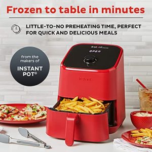 Instant Vortex 2QT 4-in-1 Air Fryer Oven Combo, (Free App With 90 Recipes), Customizable Smart Cooking Programs, Roast, Toast, Crisp, Reheat, Nonstick and Dishwasher-Safe Basket, Red