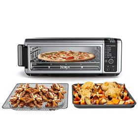NINJA Foodi SP101/FT102CO Digital Fry, Convection Oven, Toaster, Air Fryer, Flip-Away for Storage, with XL Capacity, and a Stainless Steel Finish (Renewed)