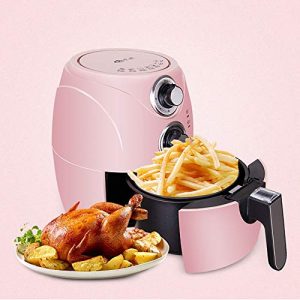 QINQIWD-Air Fryers 2.5L Air Fryer with Rapid Air Circulation System, for Home Smart No Frying Low Fat Healthy Oven 1200W, (Color : Pink)