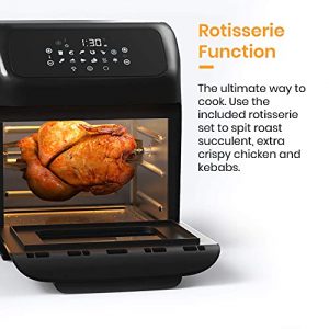 Pro Breeze 12.7 Quart Air Fryer Oven - Large Air Fryer Toaster Oven, 12 Cooking Modes including Rotisserie & Food Dehydrator, 19 Accessories