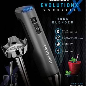 Cuisinart RHB-100 EvolutionX Cordless Rechargeable Hand Blender Gray/Black 2.4"(L) x 2.34"(W) x 16.28"(H)
