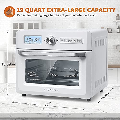 CROWNFUL 19 Quart Air Fryer,22lb/11kg Digital Kitchen Scale