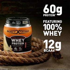Body Fortress Whey Protein Powder, Chocolate Flavored, Gluten Free, 60 G Protein Per Serving, 5 Lbs