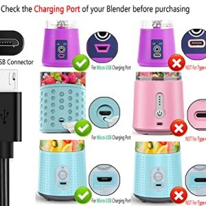 Portable Blender charger cord, USB charging cable cord Compatible with PopBabies / Supkitdin/ Aoozi Portable Blender Smoothie Blenders Personal Size Blender