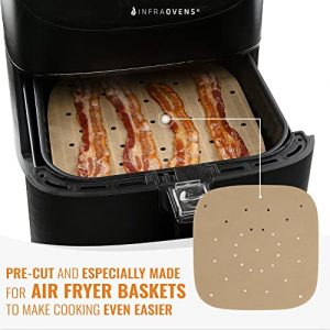 Unbleached Air Fryer Parchment Paper for Extra Large Baskets Compatible with Nuwave®, Philips, Ultrean, Power XL and More | Air Fryer Perforated Liners for Cooking and Baking