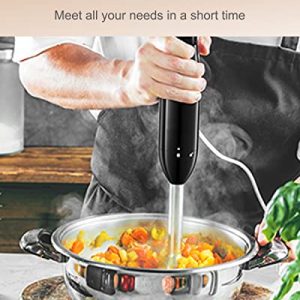 ke- Hand Blender Electric, Immersion Stick Blender, Stainless Steel Immersion Mixer, Smart Pressure Speed Control Handheld Food Mixer for Smoothies Puree Baby Food, Sauce and Soup, 400W, black