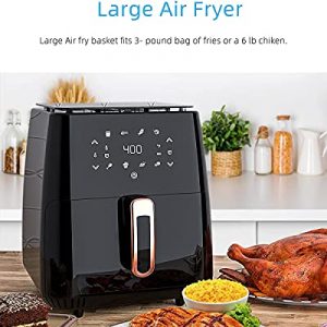 7 Quart, 1700-Watt Air Fryer, Electric Air Fryers Oven for Roasting/Baking/Grilling, 8 Cooking Presets, LED Digital Touchscreen, BPA-Free, ETL Listed
