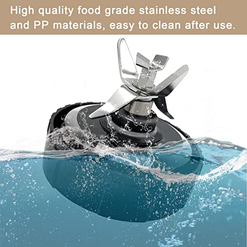 6 Fins Blender Blade Extractor Blade Replacement for Nutri Ninja BL660 BL663 BL663CO BL665Q BL740 BL770 BL771 BL772 BL773CO BL780 BL780CO, for 16 oz Cup (6 FINS 3.35 INCH)