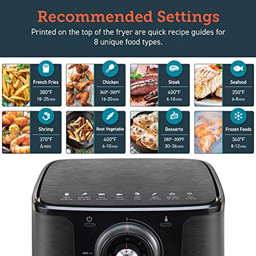 COSORI Air Fryer Large Hot Electric Oilless Deluxe Temperature Control, Nonstick Basket, ETL Listed, 3.7QT, Knob-Black