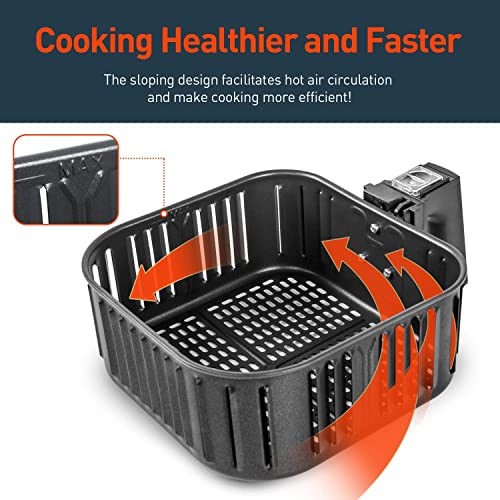 COSORI Air Fryer Accessories, Replacement 5.8QT Basket For COSORI CP158-AF, CS158-AF & CO158-AF Air Fryers, Non-Stick, Dishwasher-Safe, C158-FB