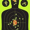 Splatterburst Targets - 12 x18 inch - Silhouette Reactive Shooting Target - Shots Burst Bright Fluorescent Yellow Upon Impact - Gun - Rifle - Pistol - Airsoft - BB Gun - Air Rifle (10 Pack)