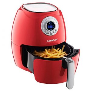 GoWISE USA GW22633 2.75-Quart Digital 50 Recipes for Your Air Fryer Book, Qt, Red