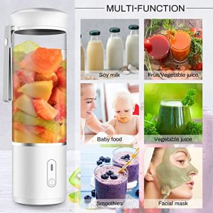 Portable Blender, Mini Blender with Six Blades for Smoothies and Shakes, Reliable Performance, USB Rechargeable, Shake Blender Cup for Home, Sports Travel & Office