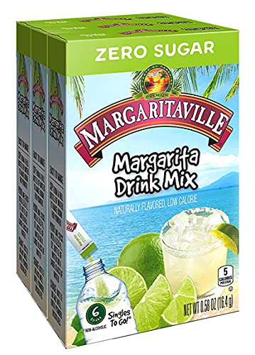 Margaritaville Margarita Singles To Go Drink Mix, 6 CT, Pack of 3