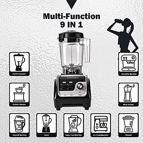 Professional Blender for Shakes and Smoothies, Countertop Blender for Home and Commercial Use ,High Speed Powerful Blender 68 OZ Total Crushing for Smoothie Maker, Ice, Frozen Dessert, Soup