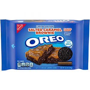Oreo Salted Caramel Brownie Flavored Creme Chocolate Sandwich Cookies, Limited Edition, 12.2 Oz