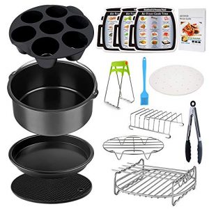 Air Fryer Accessories Set for 3.7, 5.3, 5.5, 5.8 QT,12 pieces for Gowise Phillips and Cozyna Air Fryer (7.5 inch, 12 pcs)