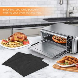 AIEVE Air Fryer Oven Liners, 3 Pack Non-stick Air Fryer Oven Mat Baking Mat Compatible with Ninja Foodi SP101 SP201 SP301 Ninja Air Fry Oven Toaster Oven Microwave Bottom of Gas & Electric Oven