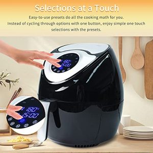 8 Quart Air Fryer,Large Electric Hot Air Fryers XL Oven Oilless Cooker with 7 Presets,LCD Digital Touch Screen and Nonstick Detachable Basket, Family-Sized,Auto Shut Off, Rapid Frying,1800W (Black)
