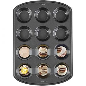 Wilton Perfect Results Premium Non-Stick Bakeware Muffin Pan & Cupcake Pan, 12-Cup, Steel