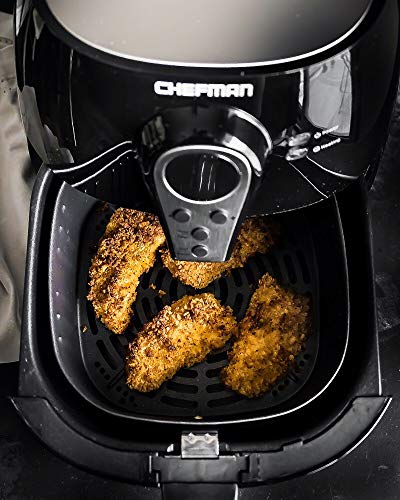Chefman 2.5 Liter/2.6 Quart Air Fryer with Digital Display Adjustable Temperature Control for the Perfect Result in Frying a Variety of Foods, BPA Free, Cool-to-Touch Exterior
