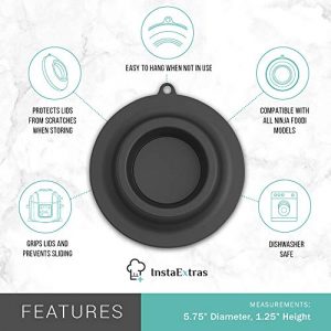 Lid Stand Compatible With Ninja Foodi - Space Saving Accessories Fit Ninja Pressure Cooker Air Fryer 5 qt. Compact, 6.5 Qt, 8 Quart Deluxe XL - Silicone Lid Holder, Easy Top Storage For Pressure Lid