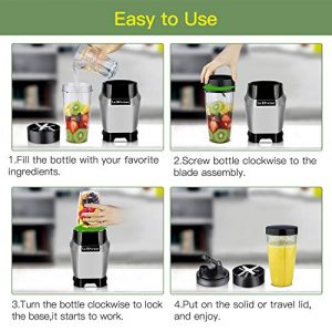 La Reveuse Personal Smoothie Blender 600 Watts with 20 oz Tritan BPA-Free Travel Bottle-Dishwasher Safe (1 bottle)