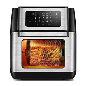 Crownful Digital Food Scales and 9-in-1 Air Fryer Toaster Oven, Convection Roaster with Rotisserie & Dehydrator