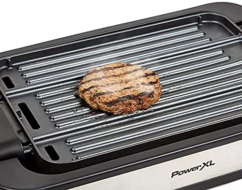 PowerXL Premium Indoor Electric Grill, Smokeless BBQ, Multi-Purpose Countertop Griddle, Authentic Grill Marks, Dishwasher-Safe, Non-Stick Coating, Rapid Heat