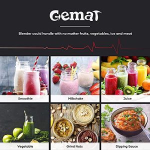 GEMAT Professional Desktop Blender, 1400 Watt Blender for Milkshakes and Smoothies, Smoothie Machine High-Speed Blender for Kitchen