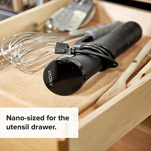 Anova Culinary AN400-US00 Nano Sous Vide Precision Cooker, 12.8" x 2.2" x 4.1", Silver