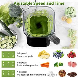 Blender for Smoothies,Nictiv 1200W High-Speed Blender for Shakes and Smoothies, 9 Speeds Professional Countertop Blender for Kitchen with Touch Screen,5 Pre-set Programs, 2L BPA Free Tritan Container