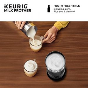 Keurig Standalone Frother Works Non-Dairy Milk, Hot and Cold Frothing, 6 Oz, Black