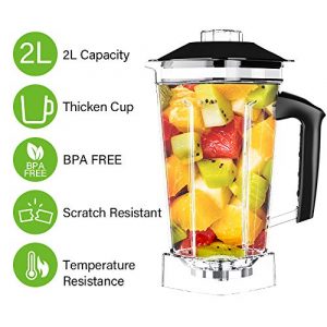 COLZER Professional Countertop Blender with 2200-Watt Base, Smoothie Blender ,Built-in Timer ,High Power Blender 2L Cups for Frozen Drinks ,Shakes and Smoothies
