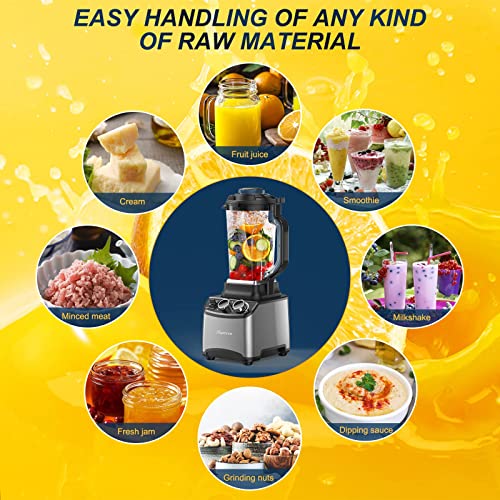 Blender for Shakes and Smoothies,SKANWEN Professional Countertop Smoothie Blender for Crushing Frozen Fruit & Ice,Blenders for Kitchen with Variable Speed and Self-Cleaning 62 Oz BPA-Free Container,To-go Cup