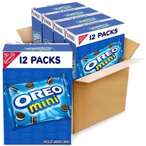 Oreo Mini Chocolate Sandwich Cookies, 12 Count, Pack of 4
