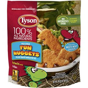 Tyson Cooked RVAP Fully Cooked Fun Dinosaur Chicken Nuggets, 29 Oz