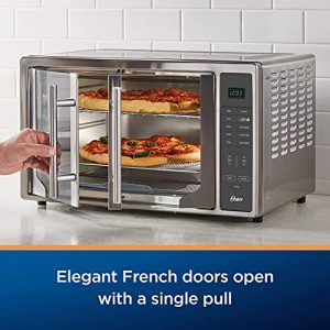 Oster Air Fryer Countertop Toaster Oven | French Door and Digital Controls | Stainless Steel, Extra Large (Renewed)