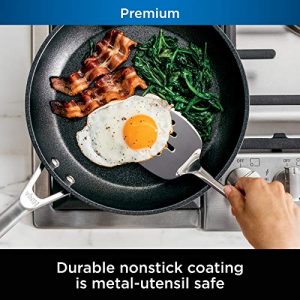 Ninja C39900 Foodi NeverStick Premium 16-Piece Cookware Set, Hard-Anodized, Nonstick, Durable & Oven Safe to 500°F, Slate Grey