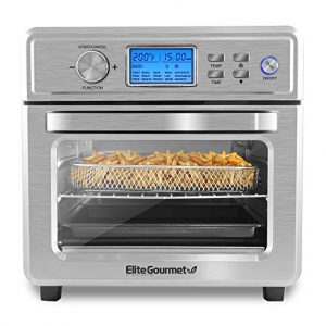 Elite Gourmet EAF8190D Maxi-Matic Digital Programmable Fryer Oven, Oil-Less Convection Oven Extra Large 22 Quart Capacity, Fits 12