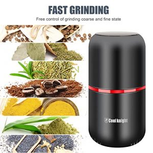 COOL KNIGHT Herb Grinder [large capacity/fast /Electric ]-Spice Herb Coffee Grinder with Pollen Catcher/- 7.5