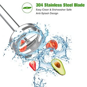 5 in 1 Immersion Hand Blender, 9 Speed+Turbo, 304 Stainless Steel Handheld Stick Blender, 700ml Mixing Cup, 600ml Food Processor, Egg Whisk & Wall Mounted Bracket, BPA-Free